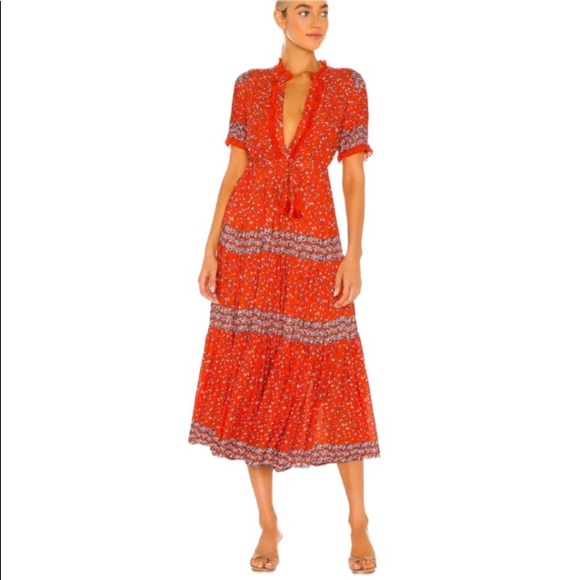 Free People Dresses & Skirts - Free People Rare Feeling Orange Maxi Dress
